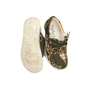 Gypsy Jazz Leopard Patchwork Slip On Sneakers Size 6‎ Boho Casual Shoes Green thumbnail 7