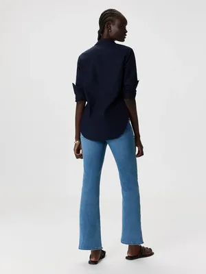 Quince Nina Stretch Pull-On Kick Flare Jeans – Laguna Blue – Size Small thumbnail 4