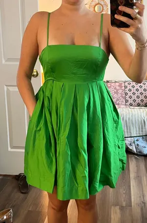 Forever 21 Green Babydoll Dress thumbnail 1