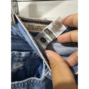 Levis Jeans 29 Blue Ribcage Straight Ankle Button Fly Distressed Med Wash W thumbnail 8