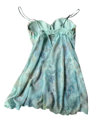 Vintage Y2K early 2000s Floral Lace Mini Slip Dress thumbnail 2