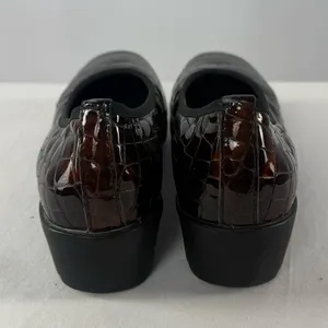 Josef Seibel Bridget Patent Leather Croc Embossed Pumps in‎ Brown Size 9 or 40 thumbnail 6