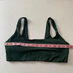 OFFLINE by Aerie Real Me Xtra Sports Bra L Dark Green Scoop Neck Yoga thumbnail 5