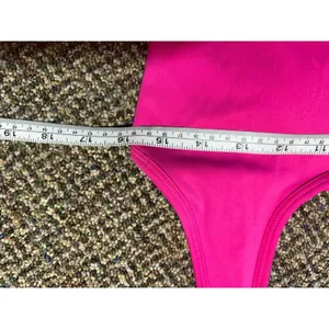 New without tags! Fabletics Hot Pink Racerback Pleated Mini Dress built in short thumbnail 4