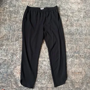 $98 Marine Layer Allison Black Tapered Ankle Pants Elastic Waist Tulip Hem Large thumbnail 2
