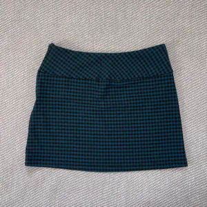 Low Rise Blue Black Plaid Gingham Check y2k Micro Mini Skirt Sz Xs thumbnail 2