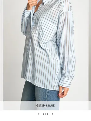 Sans Souci Pink and Black Striped Button-Down Shirt thumbnail 4