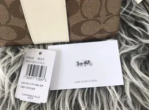 NWT Coach Corner Zip Wrislet In Signature Canvas thumbnail 3