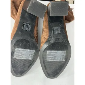 Womans Forever 21 Pull On Ankle Boots 7.5 Side Zip Block Heel Silver Accent NWOT thumbnail 8