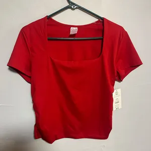 No Boundaries Vibrant Red Short Sleeve Top thumbnail 1