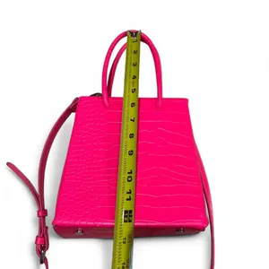 Source Unknown Hot Pink Croc Embossed Mini Tote Bag thumbnail 2