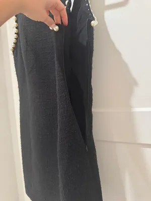 Endless Rose Pearl Accented Mini Dress Black thumbnail 5