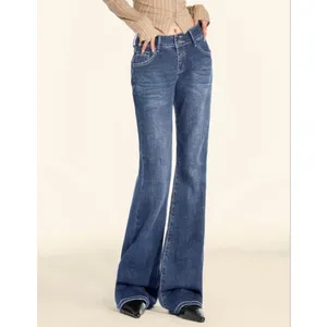 NEW Mid Rise Flare Jeans Stretchy Y2k Boyfriend Bootcut Baggy 31/31 thumbnail 5