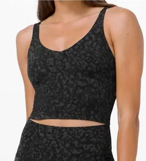 Lululemon Align Tank Top Wild Thing Camo Deep Coal Black Grey Size 6 thumbnail 1