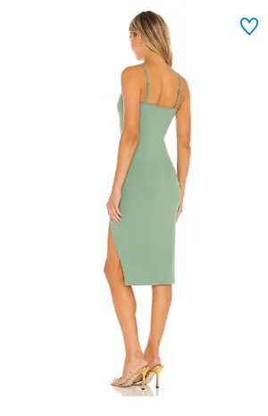 Revolve Superdown candace slit green midi dress size XS thumbnail 2