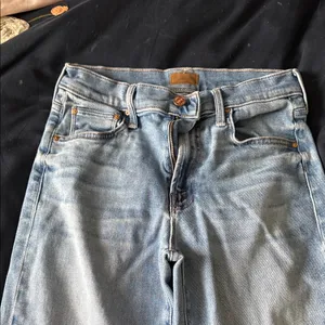 MOTHER Light Blue Wide Leg Jeans thumbnail 3