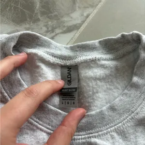 Gildan Gray Crewneck Sweater with Inspirational Print thumbnail 4