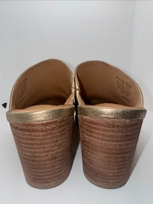 MADEWELL Harper Mules Metallic Gold Leather Women’s 5 thumbnail 6