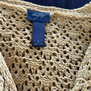 Daytrip Crochet Open Front Cardigan Butterscotch Lrg Cozy Relaxed Soft Grannycor thumbnail 4