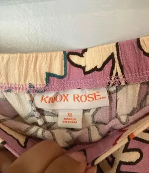 Knox Rose Women’s XL Pink Floral Boho Faux Wrap Front Midi Skirt NEW #1200 thumbnail 5