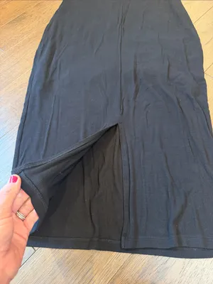 Rachel Zoe Ribbed Black Sleeveless Women’s Dress Size Large - C73-025 thumbnail 7