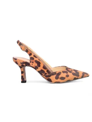 Leopard Print Kitten Heels Brown Size 7 thumbnail 2