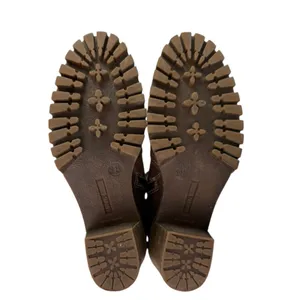 Manas Women's Brown Suede Sherpa Fold Over Buckle Strap Zip Snow Boots 38 US 7.5 thumbnail 4