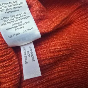 J. Crew NWT Red‎ Ribbed Alpaca Merino Wool Puff Shoulder Turtleneck Sweater M thumbnail 5