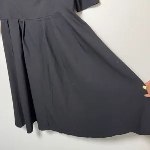 Unique Vintage Women Dress 1X/16 Black Lamar Sweetheart Swing 1950s Retro thumbnail 6