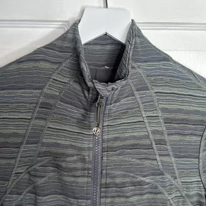 Lululemon Define Jacket Space Dye Twist Dark Slate Fatigue Green W1445 Sz 8 thumbnail 8