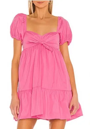 Amanda Uprichard Fuchsia Mini "babydoll" Summer Dress size L thumbnail 1