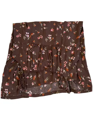 Brown Floral Mini Dress thumbnail 10