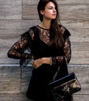 ✨ Zara black lace dress with frills✨ thumbnail 1