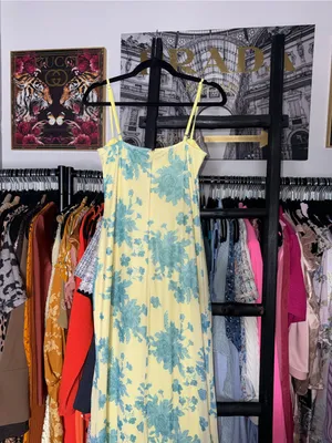 Selfie Leslie Fortune Lace Trim Floral Mesh Midi Dress Womens XL EUC thumbnail 12