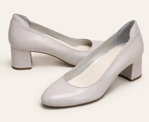 Calvin Klein Nude Cream Block Heel Pumps Size 8 thumbnail 1