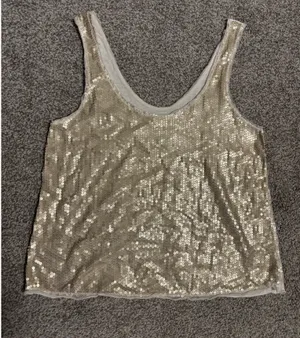 Gold sequined American Eagle Tank  thumbnail 1