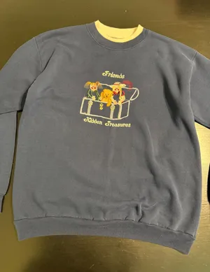 Vintage Cheek-O Sportswear‎ Friends Hidden Treasures Sweatshirt XL Made in USA thumbnail 1