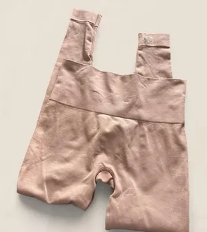 SET Active dusty pink neutral ribbed seamless leggings size small thumbnail 1