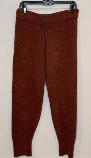 Anthropologie Daily Practice Brown Teddy Sweater Jogger Pants M thumbnail 1