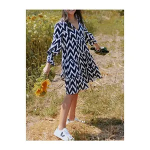 Tuckernuck Pomander Place Navy Ikat Kenzo Dress Sz. S thumbnail 2