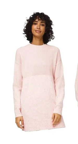Lululemon Restful Intention Sweater Large Pink Bliss Dress thumbnail 1