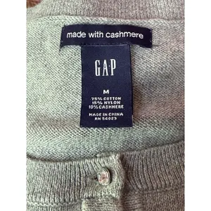 Gap Women‎ Knit Sweater Women Gray Cardigan Button Up Cashmere Blend A1-0033 thumbnail 2