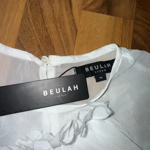 Beulah women’s sheer ruffle top with wide sleeve glam going out size medium‎ thumbnail 4