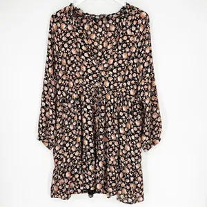 ZARA Women's Floral Tunic Mini Dress Size M Boho‎ Chic thumbnail 2