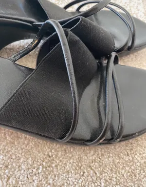Italian Shoemakers Black Kitten Block Strappy Slide On 10 thumbnail 6
