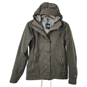 The North Face S/M Women’s Rain Jacket HyVent Olive Green Winter Coat Size Small thumbnail 1