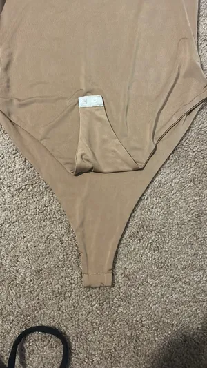 Boohoo Tan Colored Body Suit thumbnail 2