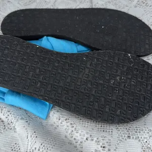 Sanuk cloth twist blue flip flop sandals sz 7 thumbnail 6