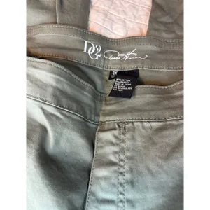 DG2 Diane Gilman Olive Green Cargo Tapered Pants Plus Size 1X NEW thumbnail 2