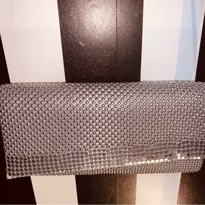 Chainmail Metal Silver Evening Bag 90s Vintage 1994 Like New thumbnail 5
